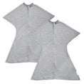Load image into Gallery viewer, Hall of Fame Grey Heather Zipadee-Zip Swaddle Transition (Bundle of 2)