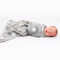 Load image into Gallery viewer, Sleeping Baby Zippy Swaddle safe sleep cotton swaddle Goodnight Moon