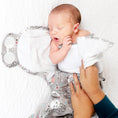 Load image into Gallery viewer, Sleeping Baby Zippy Swaddle safe sleep cotton swaddle Goodnight Moon