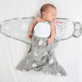 Load image into Gallery viewer, Sleeping Baby Zippy Swaddle safe sleep cotton swaddle Goodnight Moon