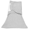 Load image into Gallery viewer, Sleeping Baby Zippy Swaddle safe sleep cotton swaddle Classic Heather