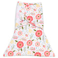 Load image into Gallery viewer, Sleeping Baby Zippy Swaddle safe sleep cotton swaddle Pink Poppy