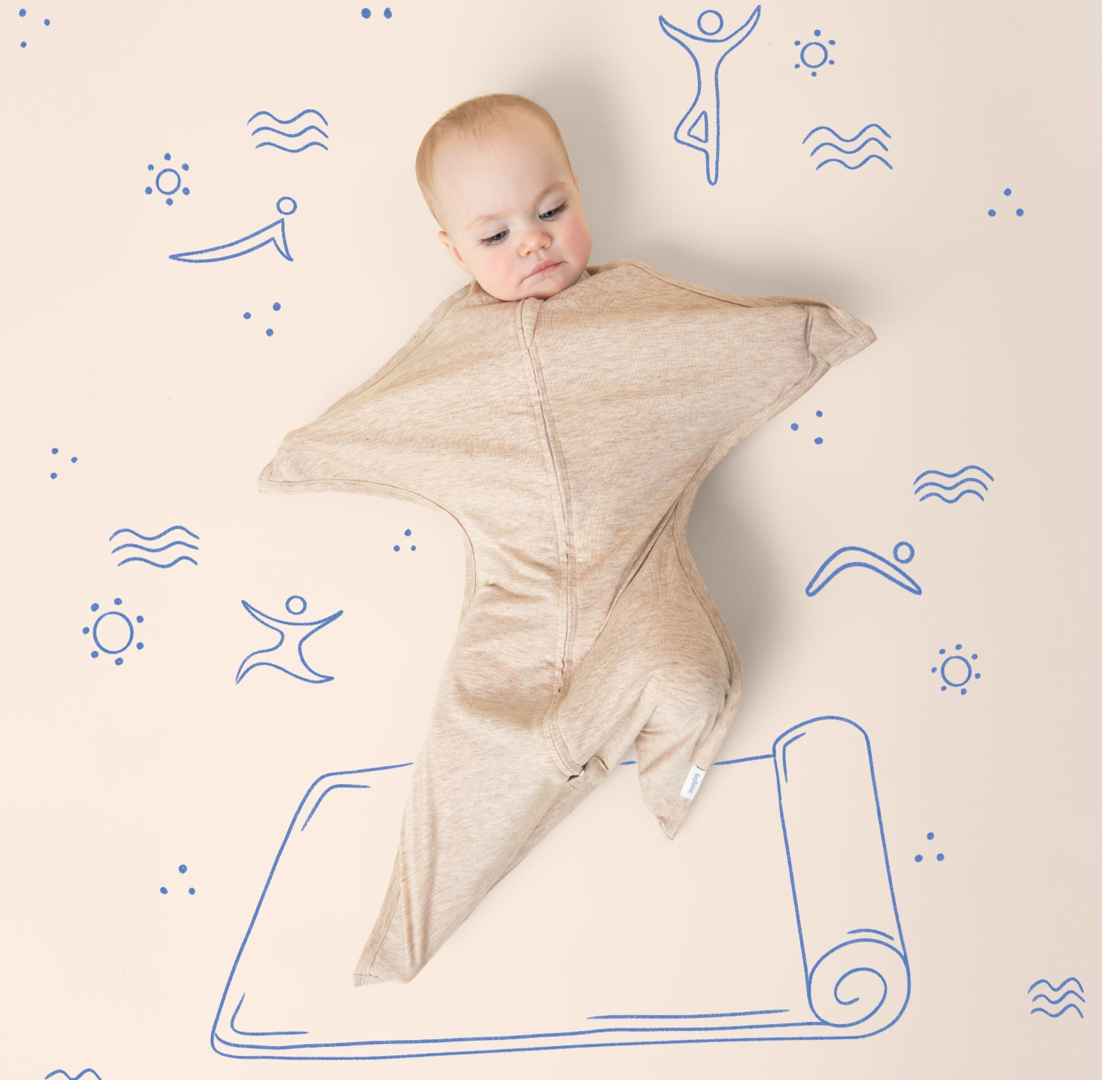 Balanced Beige Heather Zipadee-Zip Swaddle Transition (Bundle of 2)