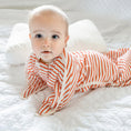 Load image into Gallery viewer, Cream & Red Stripes Zipadee-Zip Swaddle Transition (Sale)
