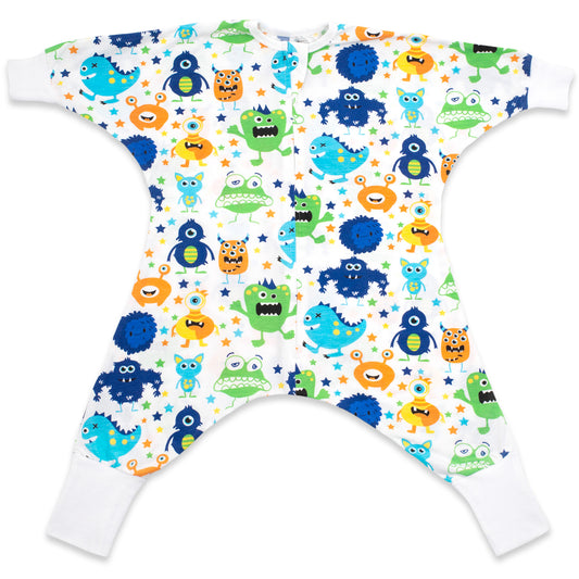 Sleeping Baby Flying Squirrel cozy baby pajama bodysuit Monster Madness