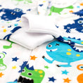 Load image into Gallery viewer, Sleeping Baby Flying Squirrel cozy baby pajama bodysuit Monster Madness