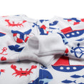 Load image into Gallery viewer, Sleeping Baby Flying Squirrel cozy baby pajama bodysuit Nautical Boy Lightweight