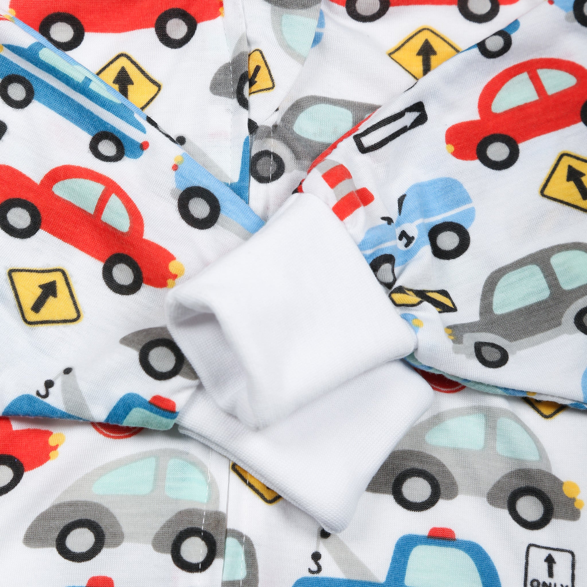 Sleeping Baby Flying Squirrel cozy baby pajama bodysuit Busy Town Lightweight