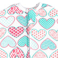 Load image into Gallery viewer, Sleeping Baby Zipadee Zip Swaddle Transition Baby Sleepsuit Lots of Love