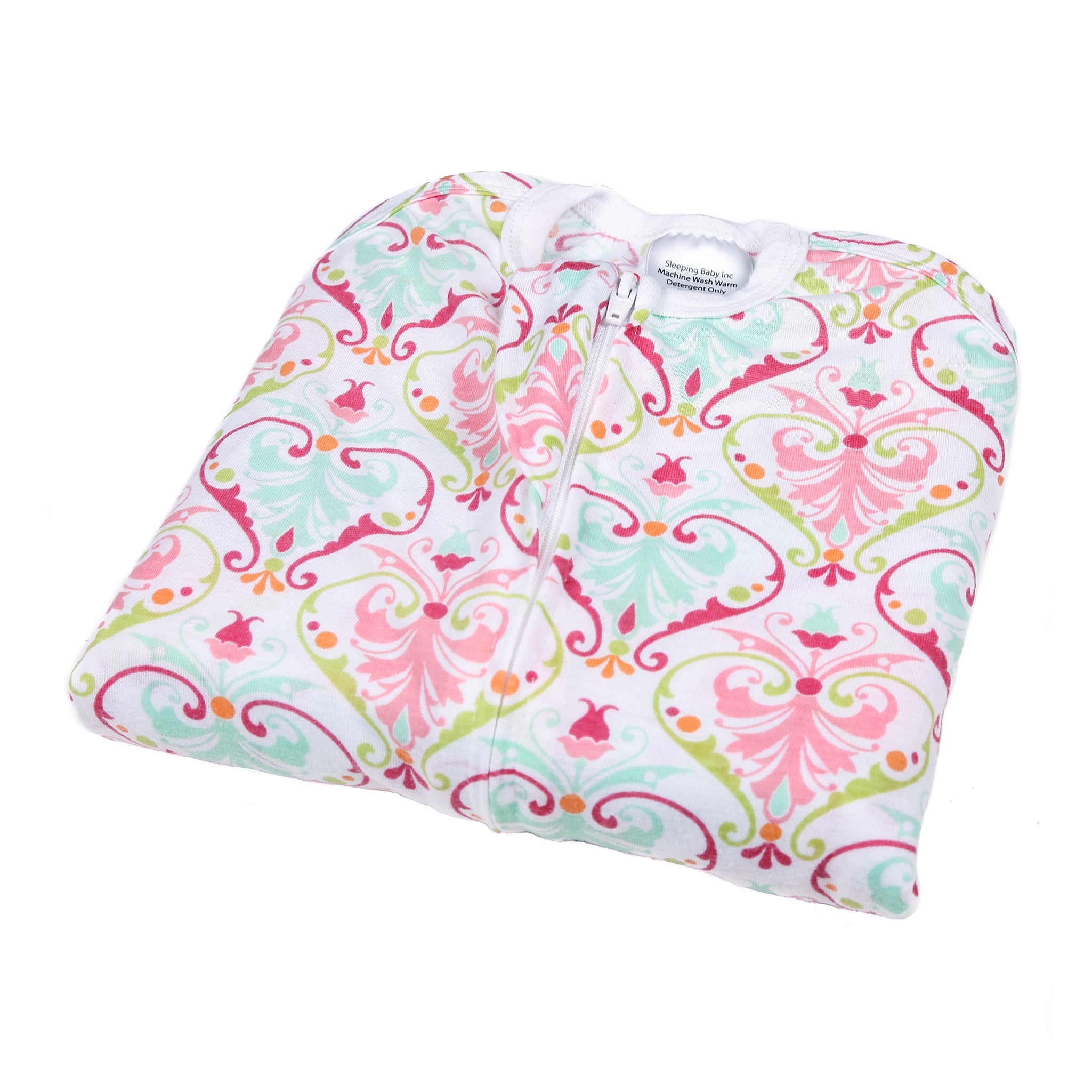 Sleeping Baby Zipadee Zip Swaddle Transition Baby Sleepsuit Pink Floral Lightweight