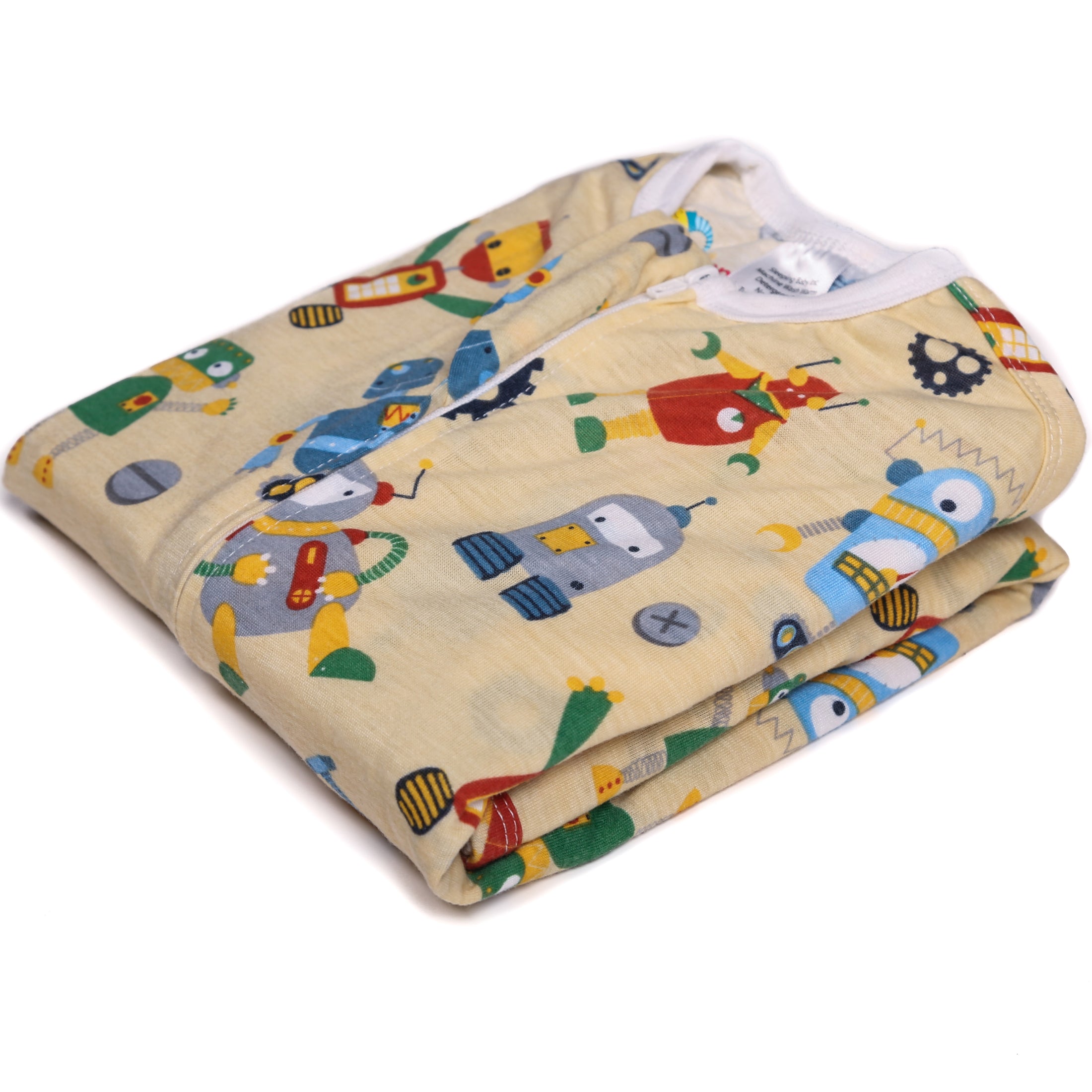 Sleeping Baby Zipadee Zip Swaddle Transition Baby Sleepsuit Robots Lightweight