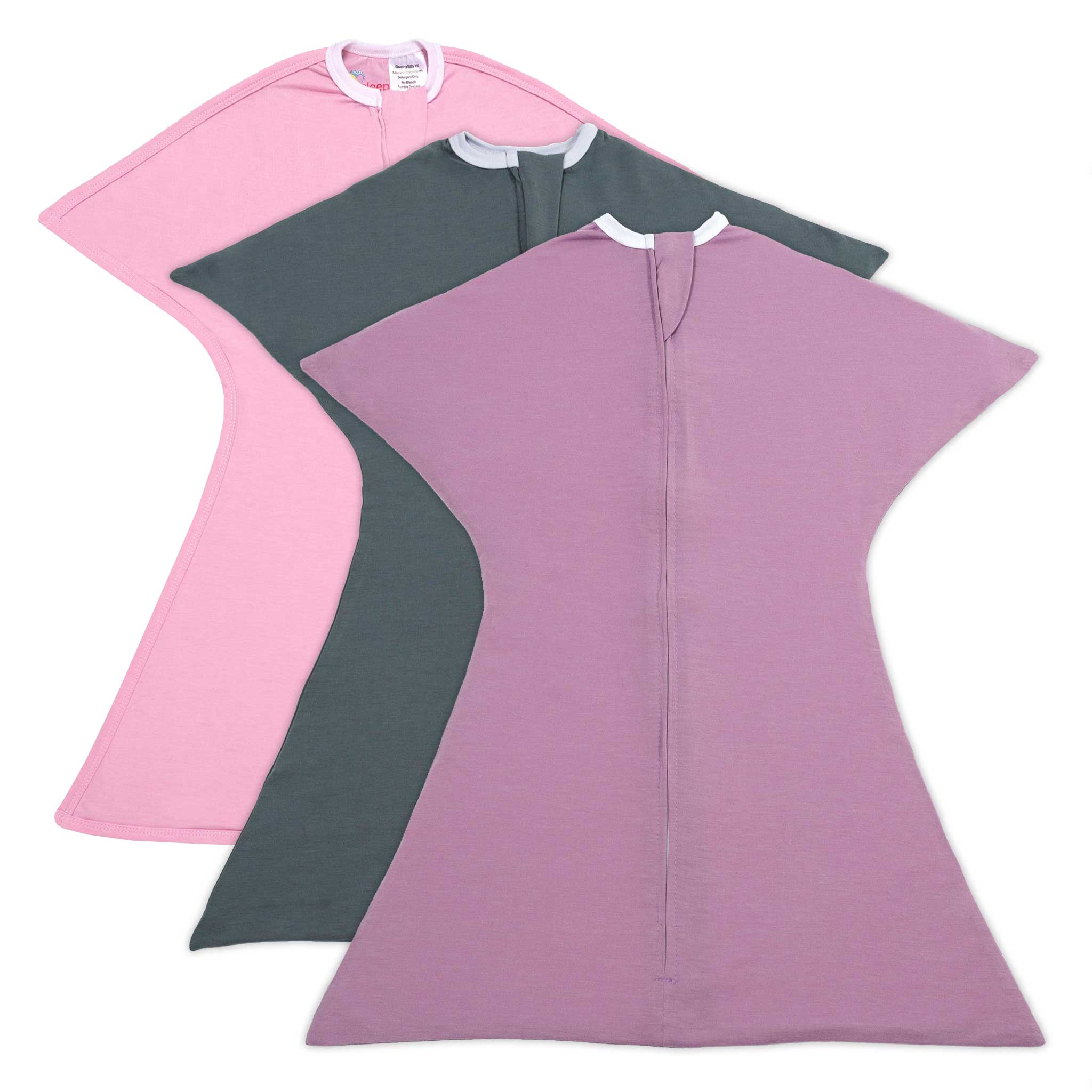 Sleeping Baby Zipadee Zip Swaddle Transition Baby Sleepsuit Solid Girl Bundle