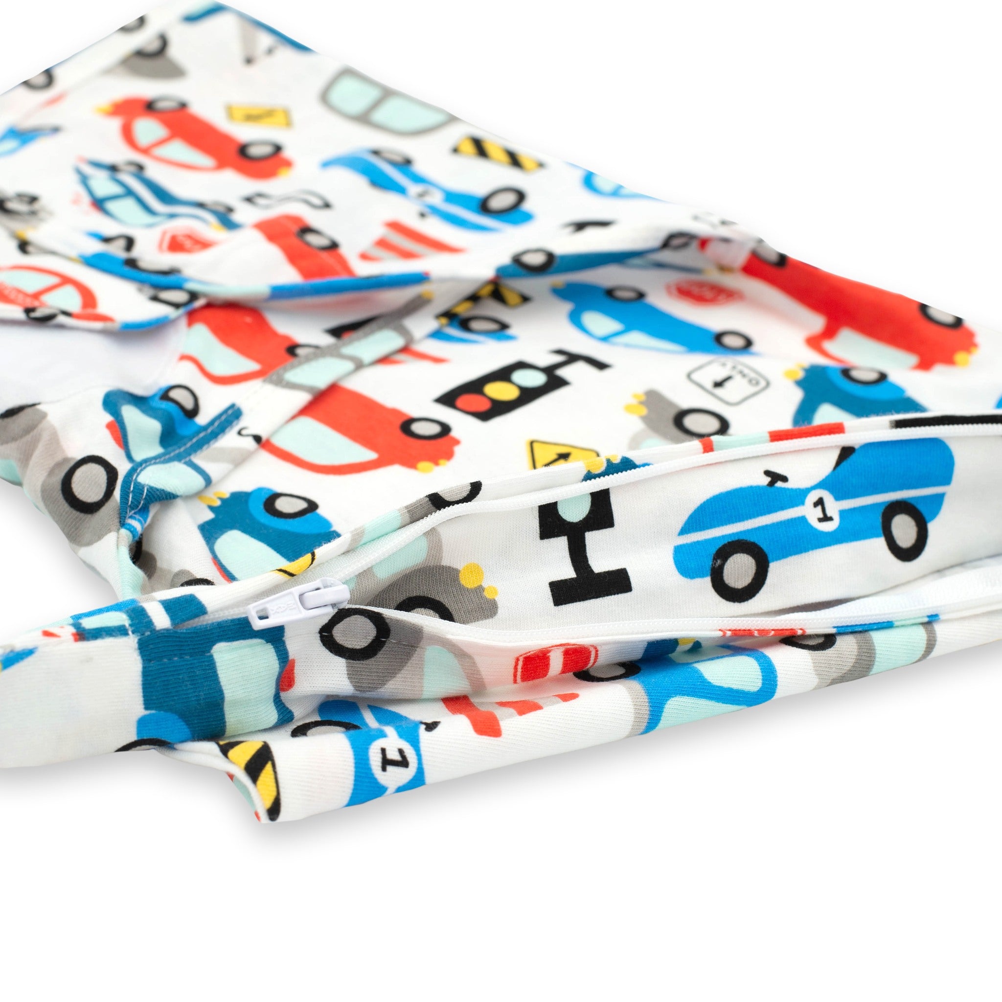 Sleeping Baby Zippy Swaddle safe sleep cotton swaddle Busy Town