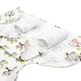 Load image into Gallery viewer, Sleeping Baby Zippy Swaddle safe sleep cotton swaddle Sloth In A Tree