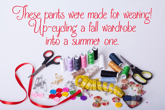 Upcycling fall clothes into summer ones