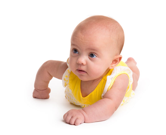 Cute baby rolling over