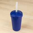 Load image into Gallery viewer, 10 oz Straw Cup with No Pull-Out Silicone Straw USA Made from Recycled Materials
