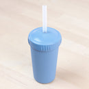 10 oz Straw Cup with No Pull-Out Silicone Straw USA Made from Recycled Materials