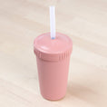 Load image into Gallery viewer, 10 oz Straw Cup with No Pull-Out Silicone Straw USA Made from Recycled Materials
