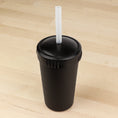 Load image into Gallery viewer, 10 oz Straw Cup with No Pull-Out Silicone Straw USA Made from Recycled Materials
