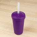 Load image into Gallery viewer, 10 oz Straw Cup with No Pull-Out Silicone Straw USA Made from Recycled Materials
