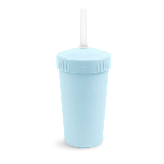 10 oz Straw Cup with No Pull-Out Silicone Straw USA Made from Recycled Materials