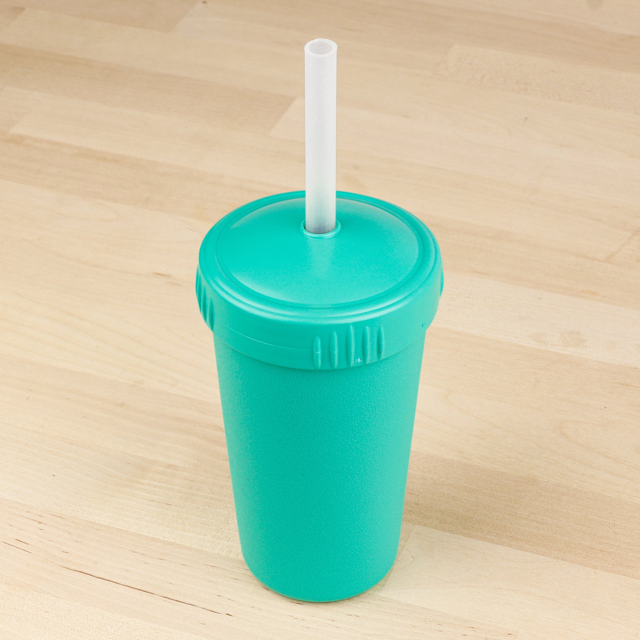 10 oz Straw Cup with No Pull-Out Silicone Straw USA Made from Recycled Materials