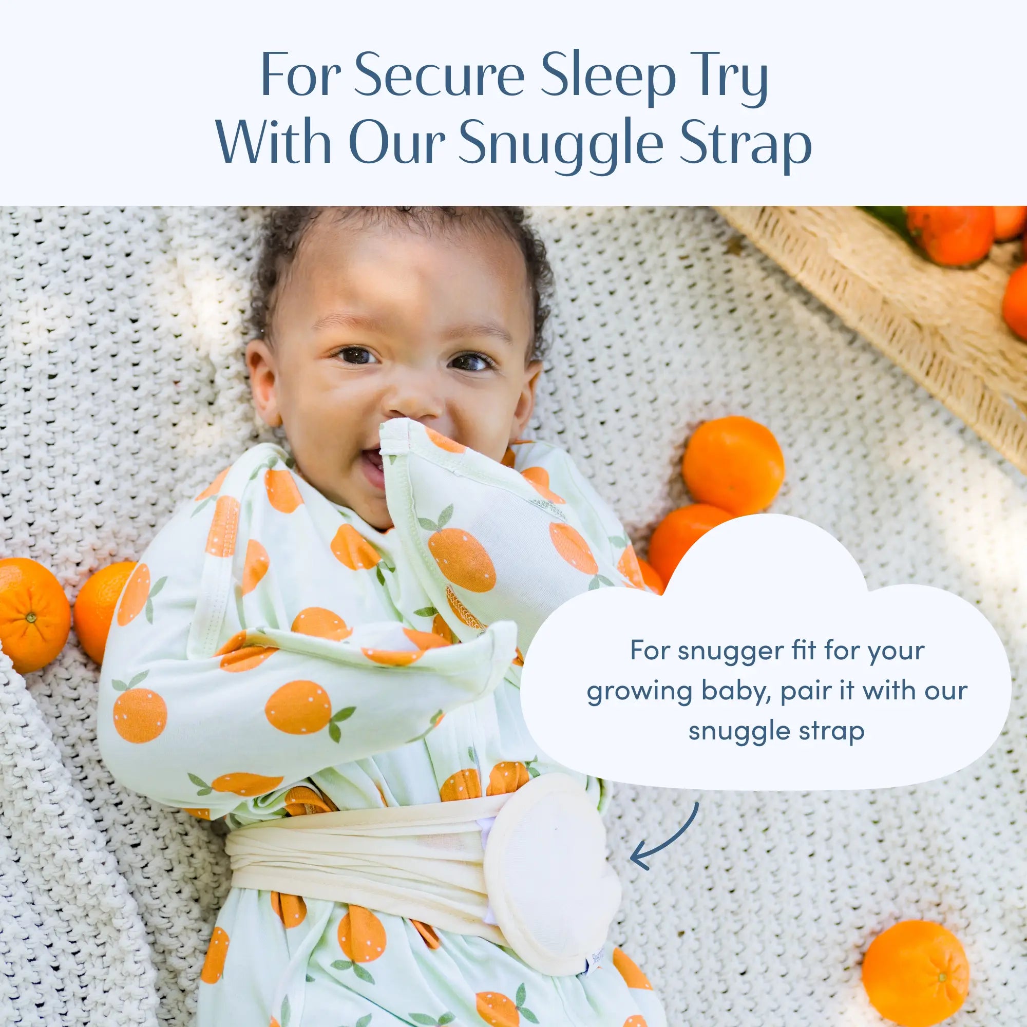 Sleeping Baby EverSoft™ Bamboo Zipadee-Zip Swaddle Transition (Clementine) - Blooming Baby