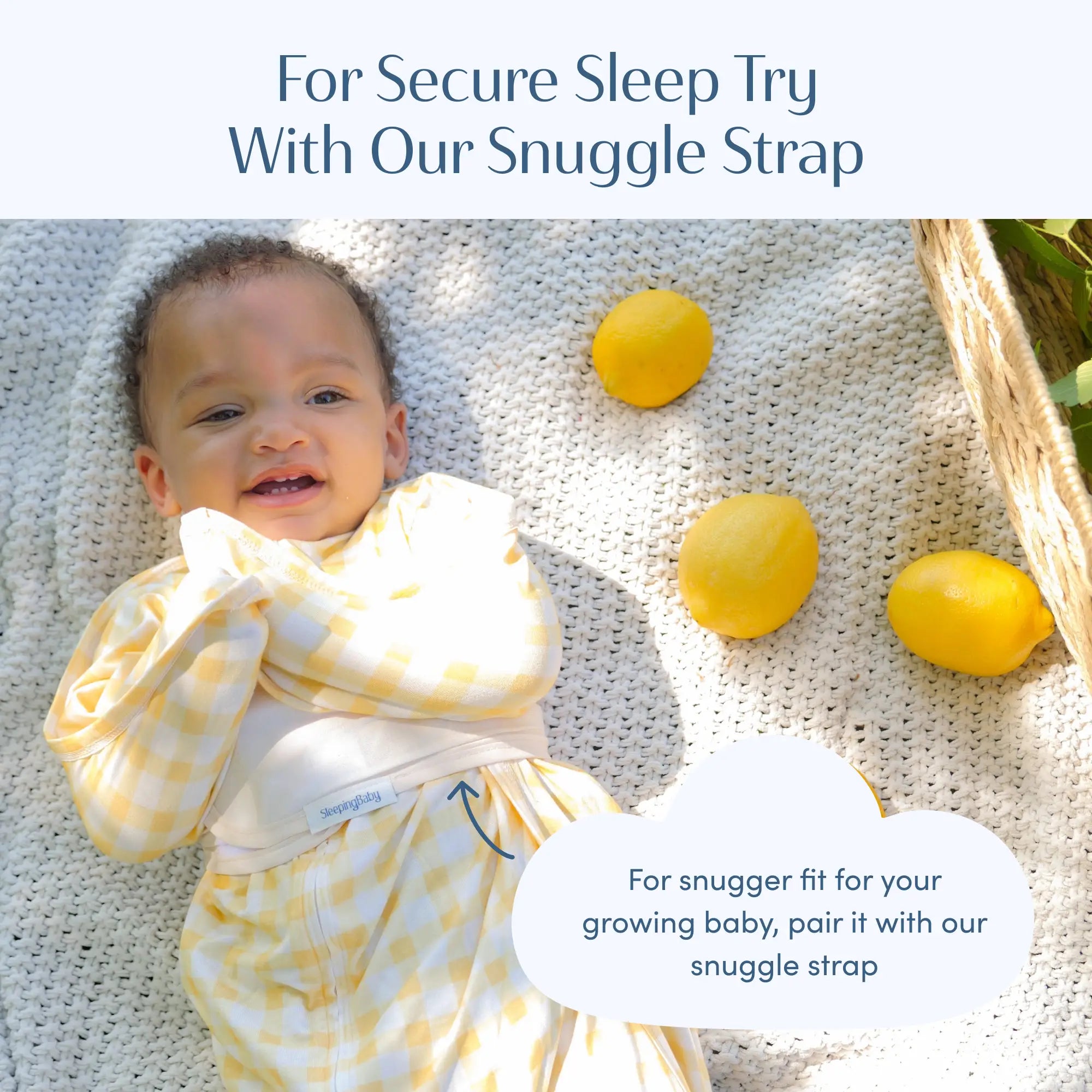 Sleeping Baby EverSoft™ Bamboo Zipadee-Zip Swaddle Transition (Gingham) - Blooming Baby