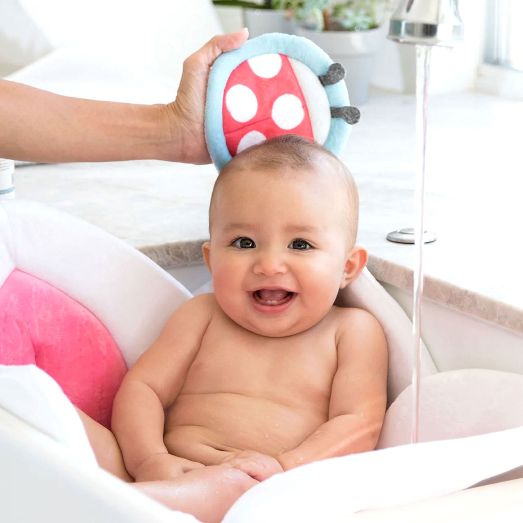 Ladybug Bath Sponge Baby Washcloth