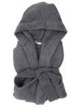 Load image into Gallery viewer, Little Giraffe Dolce™ Ultra-Soft Cream Hooded Robe - Charcoal - Blooming Baby
