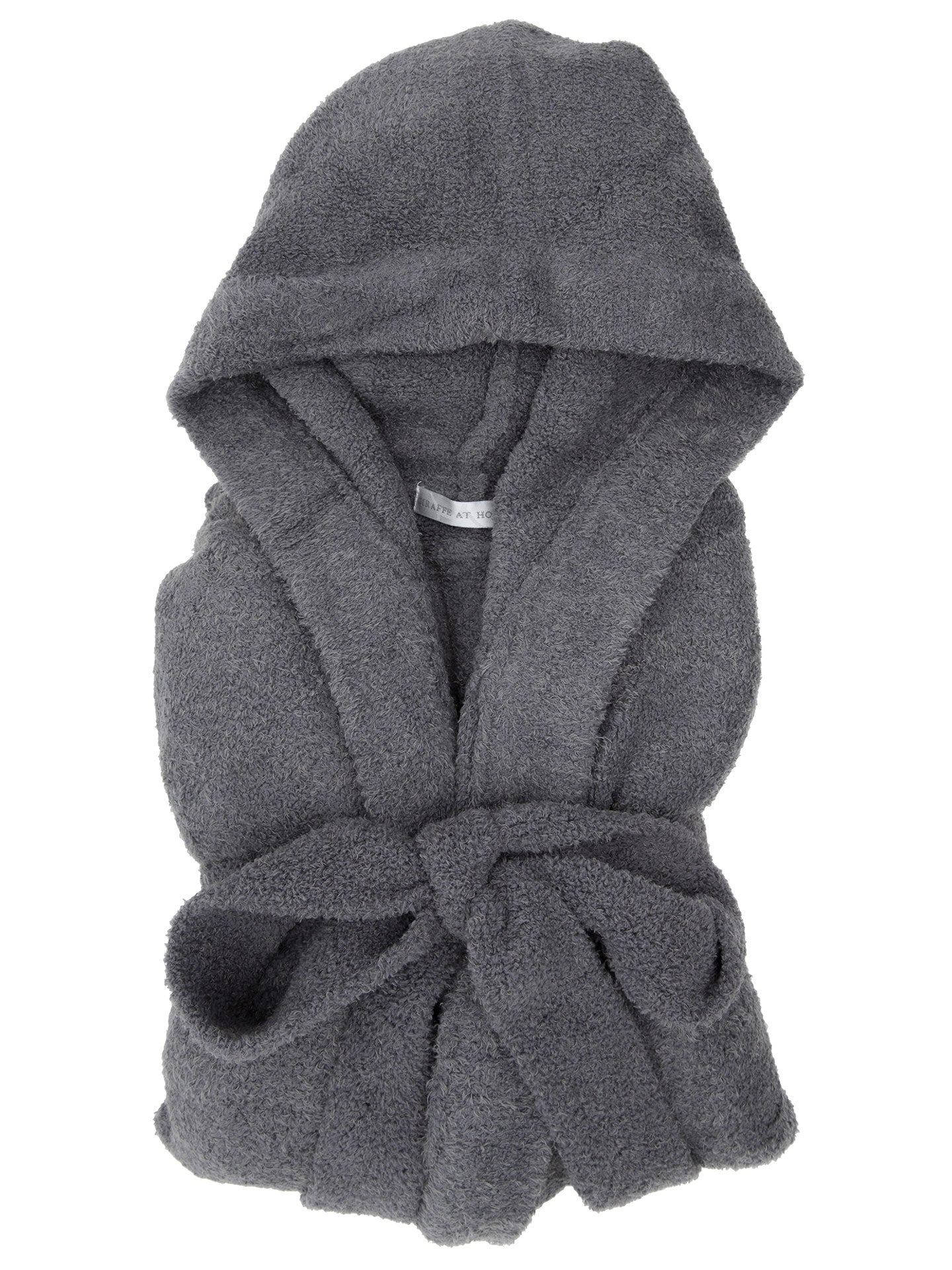 Little Giraffe Dolce™ Ultra-Soft Cream Hooded Robe - Charcoal - Blooming Baby