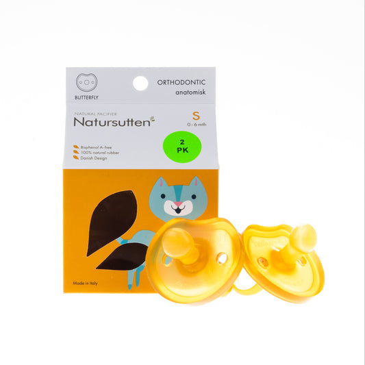 Natursutten Orthodontic Pacifier with Butterfly Shield (Set of Two)