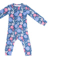 Load image into Gallery viewer, Navy Flower One-Piece Pajama
