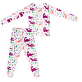 Load image into Gallery viewer, Girl Dino Two-Piece Pajama Set
