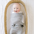Load image into Gallery viewer, Sleeping Baby Zippy Swaddle safe sleep cotton swaddle Classic Heather
