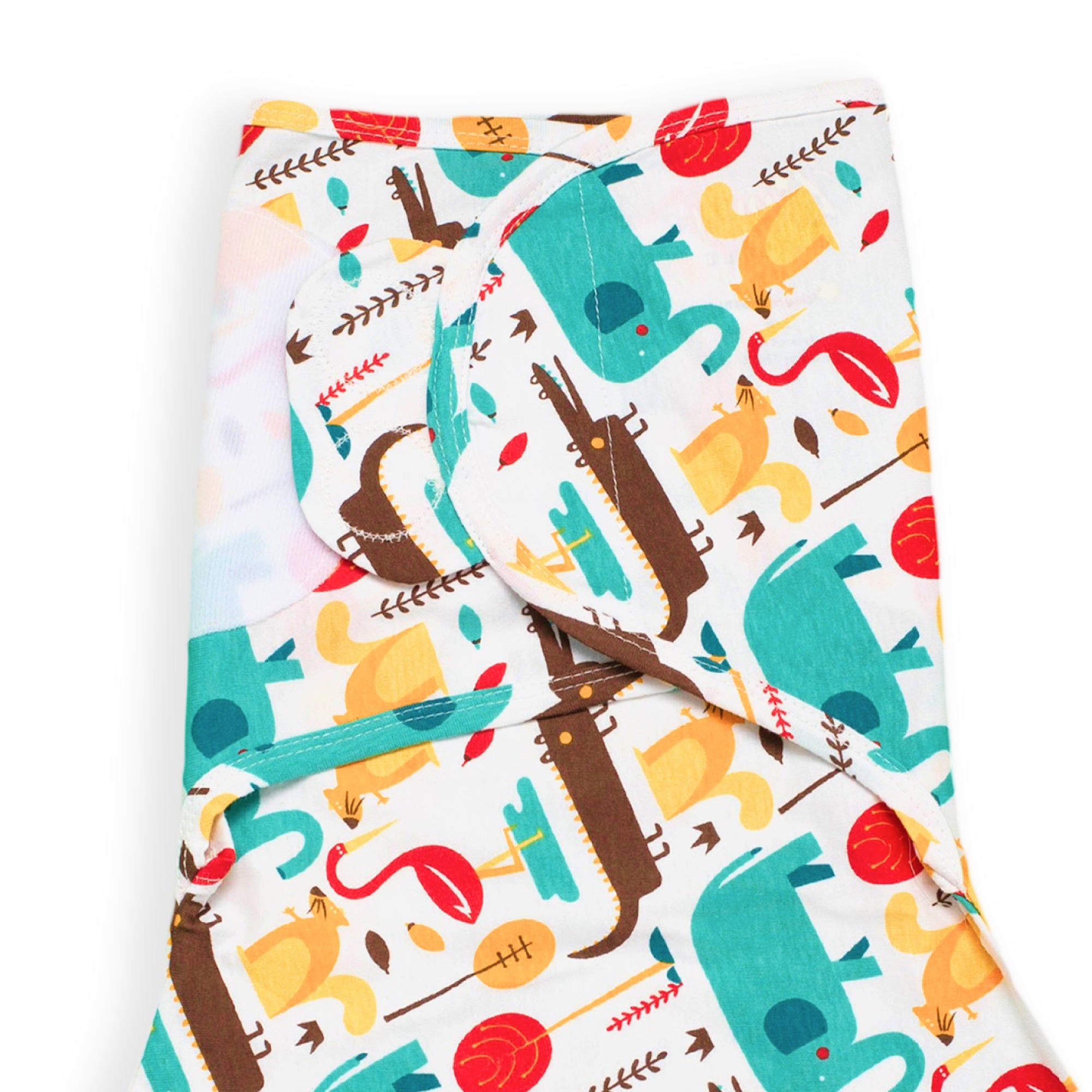 Sleeping Baby Zippy Swaddle safe sleep cotton swaddle Modern Animals