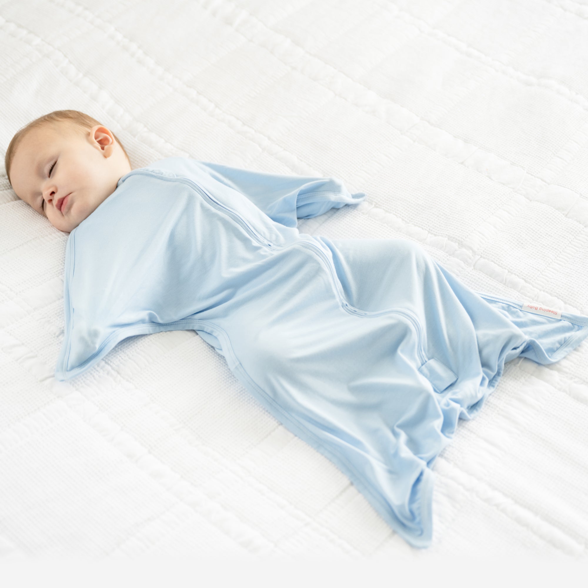Sleeping Baby EverSoft™ Bamboo Zipadee-Zip Swaddle Transition (Sky