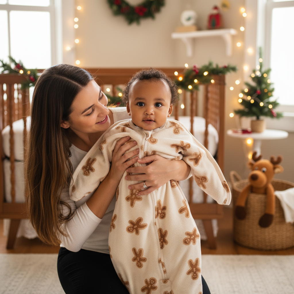 Gingerbread Zipadee-Zip Swaddle Transition - Fleece