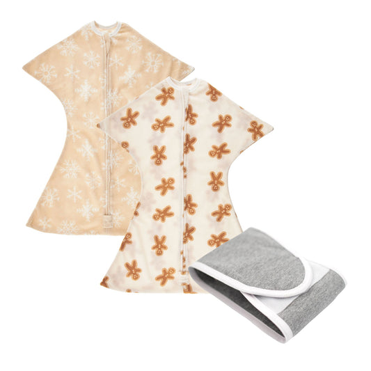 Winter Wonderland Fleece Zipadee-Zip Bundle With Grey Snuggle Strap