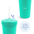 Load image into Gallery viewer, Rainbow 10 oz Straw Cup Set w/ No-Pull Out Silicone Straw USA Made from Recycled Materials
