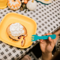 Load image into Gallery viewer, Toddler Utensil Pair USA Made from Recycled Materials
