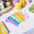 Load image into Gallery viewer, Toddler Utensil Pair USA Made from Recycled Materials
