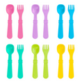 Load image into Gallery viewer, Toddler Utensil Set - Made in the USA from Recycled Milk Jugs - Set of Six
