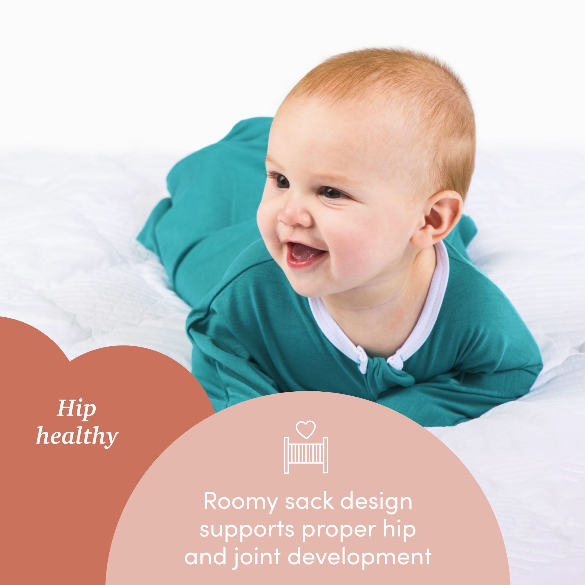 Classic Teal Zipadee-Zip Swaddle Transition - Sleeping Baby