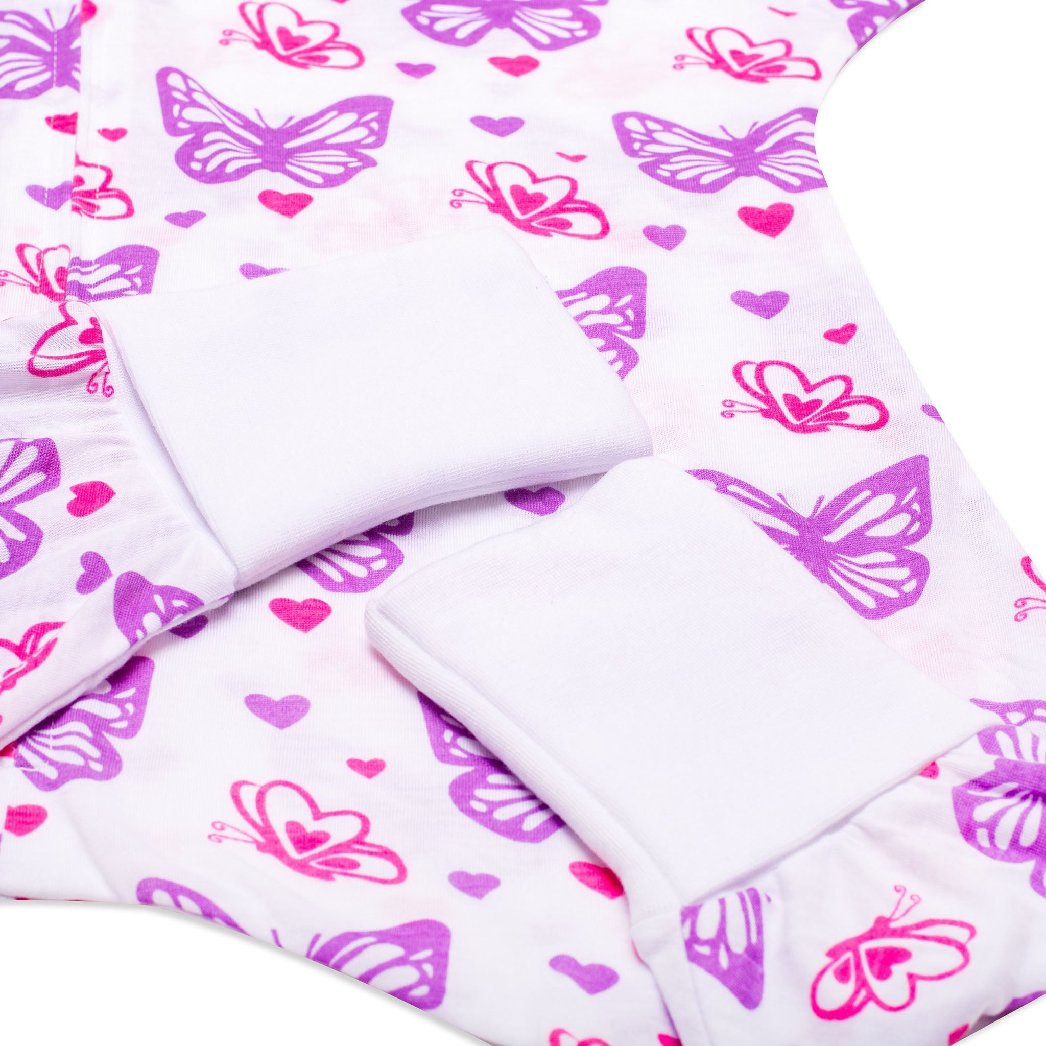 Sleeping Baby Flying Squirrel cozy baby pajama bodysuit Butterflies Lightweight