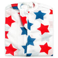 Load image into Gallery viewer, Sleeping Baby Zipadee Zip Swaddle Transition Baby Sleepsuit Blue and Red Stars Lightweight
