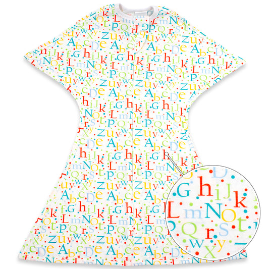 Sleeping Baby Zipadee Zip Swaddle Transition Baby Sleepsuit ABC
