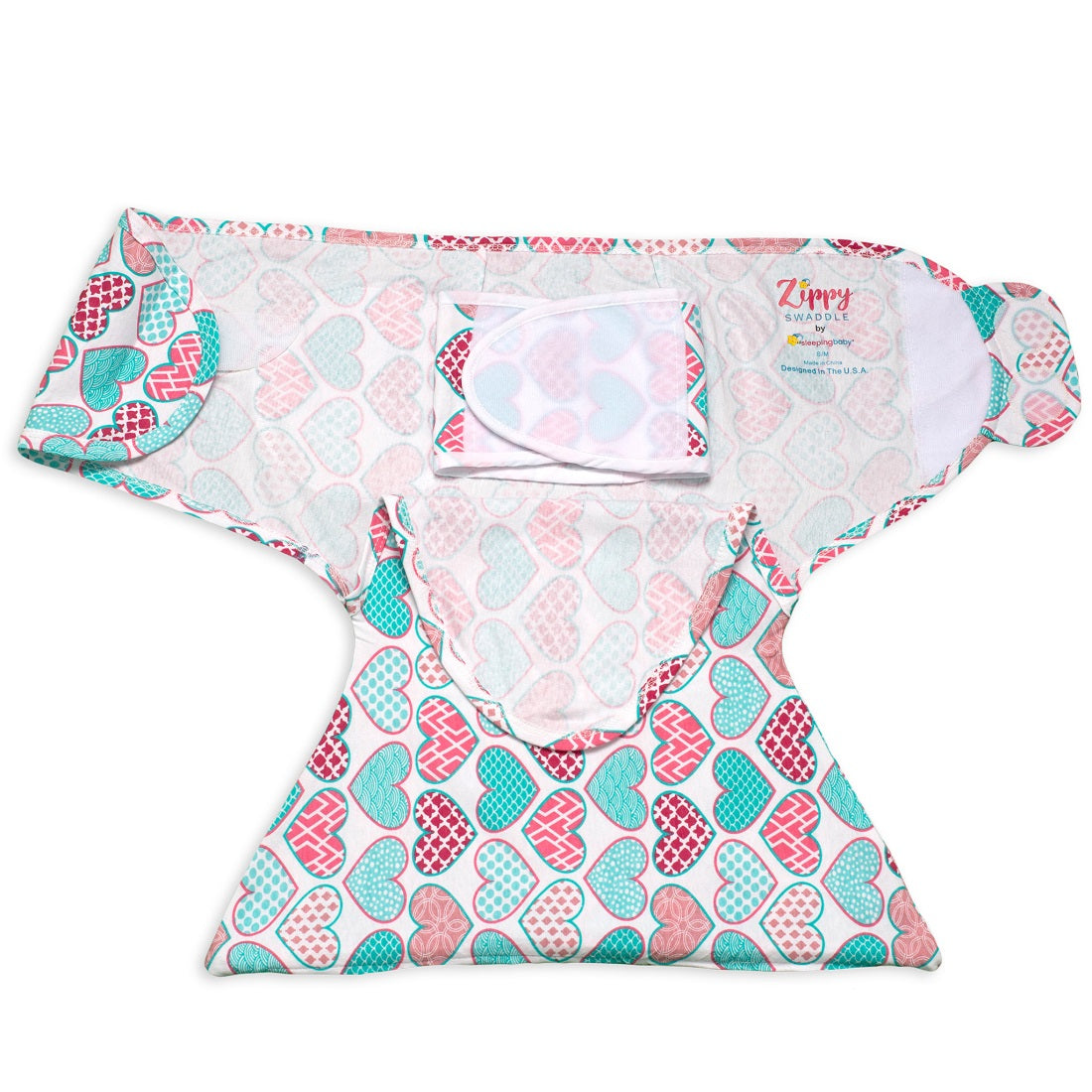 Sleeping Baby Zippy Swaddle safe sleep cotton swaddle Lots of Love