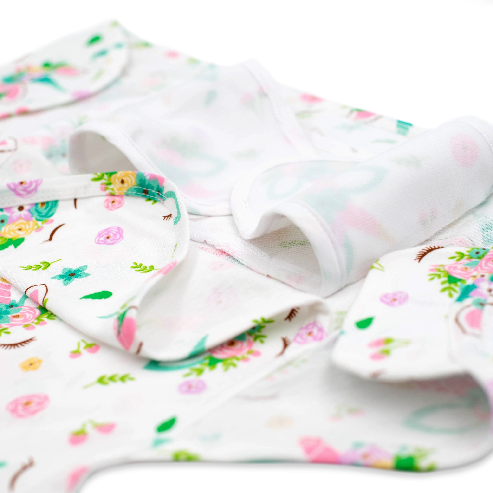 Sleeping Baby Zippy Swaddle safe sleep cotton swaddle Sleepy Unicorn